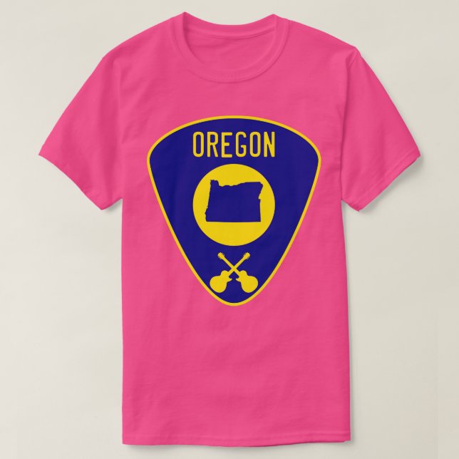 Camiseta Oregon Guitar Pick (Frente do Design)