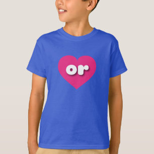 Camiseta Oregon Hot Pink Heart - Amor
