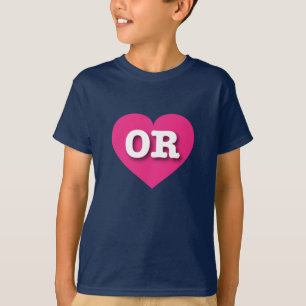 Camiseta Oregon Hot Pink Heart - Big Love