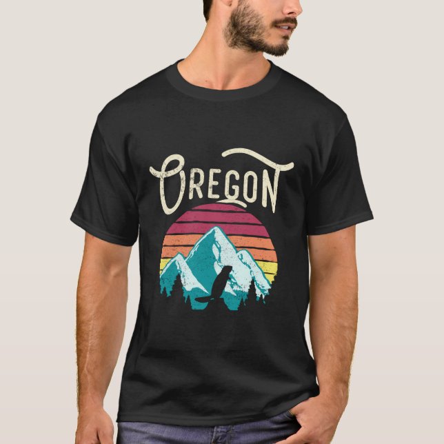 Camiseta Oregon Ou Beaver Para Montanhas (Frente)