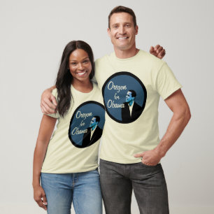Camiseta Oregon para o t-shirt do azul de Obama