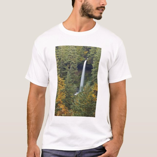 Camiseta Oregon, Parque Estadual Silver Falls, North Falls (Frente)