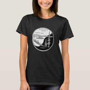 Camiseta Oregon Quarter Coin - Crater Lake 25 Centavos