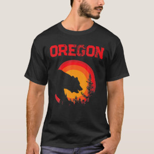 Camiseta Oregon State Retro Sunset Bear Souvenir Novelty Gi