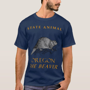 Camiseta Oregon Territory Animal O Beaver Americano
