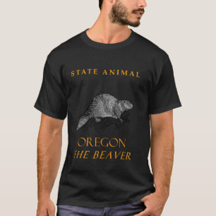 Camiseta Oregon Territory Animal O Beaver Americano