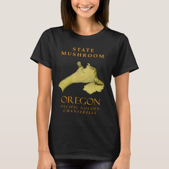 Camiseta Oregon Territory Mushroom Ouro-Chanterelle (Frente)