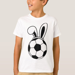 Camiseta Orelhas de Coelho Caídas Engraçadas Amantes de Fut