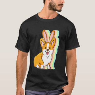Camiseta Orelhas de Coelho Corgi Infantil Dia de Páscoa Cac