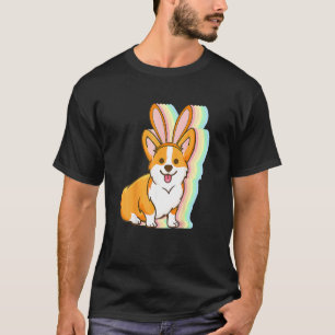 Camiseta Orelhas de Coelho Corgi Infantil Dia de Páscoa Cac