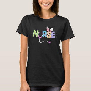 Camiseta Orelhas de coelho de enfermeira da Páscoa fofa Ovo