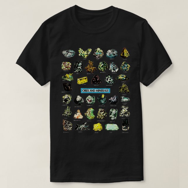 Camiseta Ores e Minerais Gems e Crystals Rock Collector (Frente do Design)