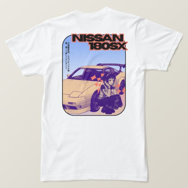 Camiseta Orexo "Midnight Drift: 180SX Edition" (Verso do Design)