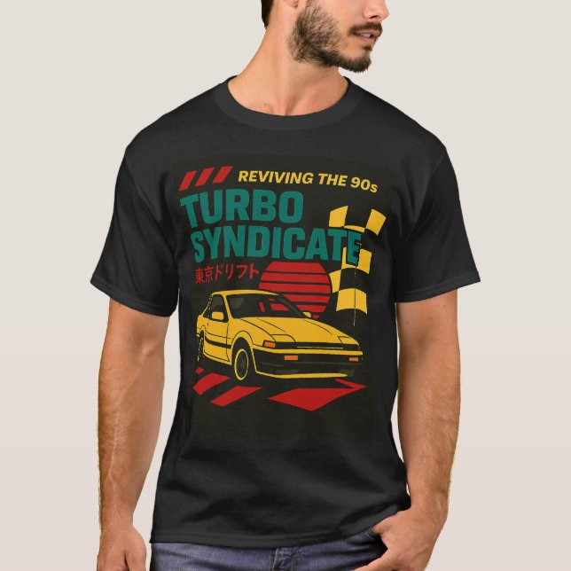 Camiseta OREXO "Turbo Syndicate AE86" T-Shirt Black (Frente)