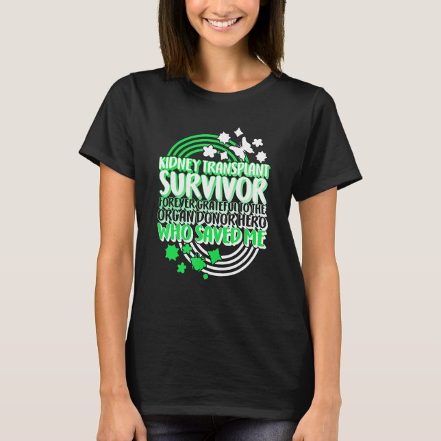 Camiseta Organ Donation Awareness Kidney Transplant Survivo (Frente)