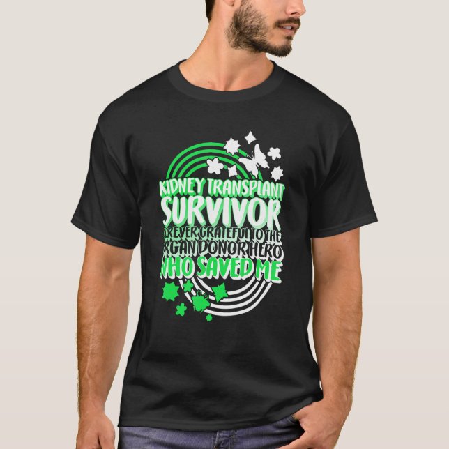 Camiseta Organ Donation Awareness Kidney Transplant Survivo (Frente)
