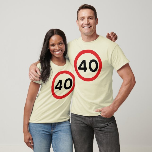 Camiseta orgânica aniversário de 40 anos com limit (Unissex)
