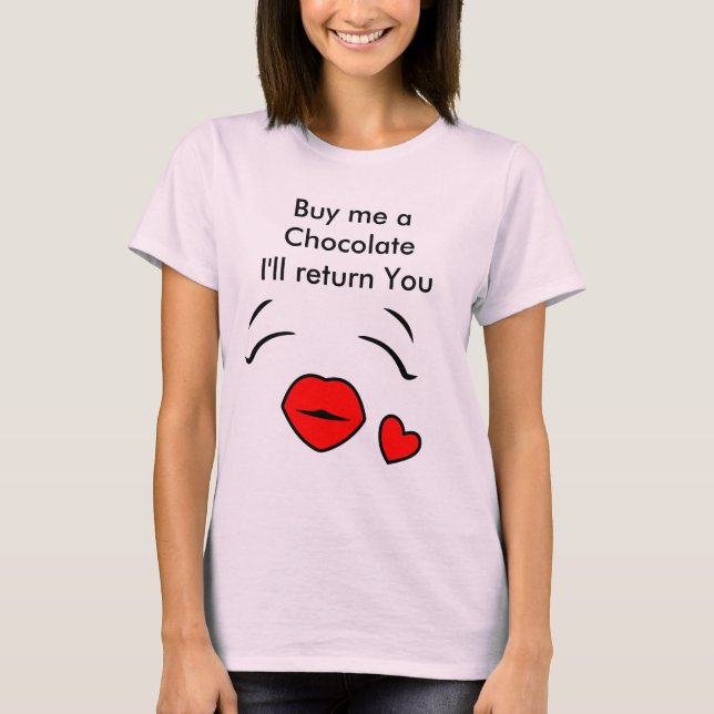 Camiseta orgânica feminina para amante de chocolat (Frente)
