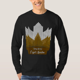 Camiseta Orgânica Organista Música Church Música Motif Ide
