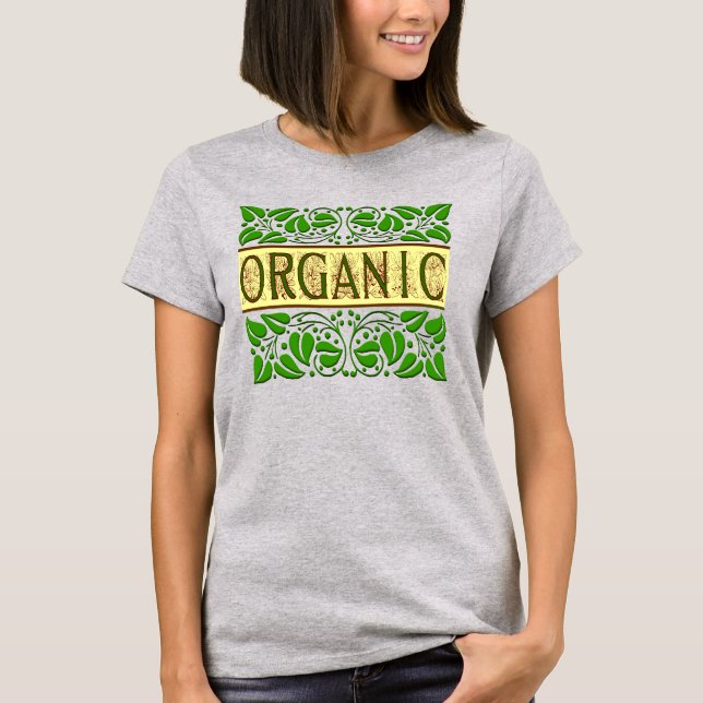 Camiseta Orgânico Verde com Vintage deixa lá (Frente)