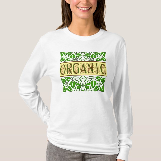 Camiseta Orgânico Verde com Vintage deixa lá (Frente)