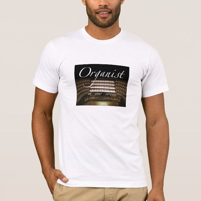 Camiseta Organista em seu t-shirt do serviço (Frente)