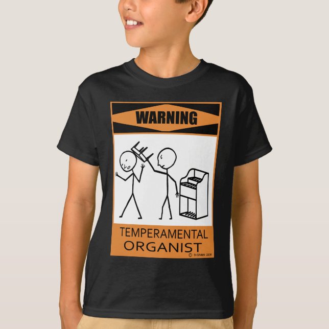 Camiseta Organista Temperamental de Alerta (Frente)