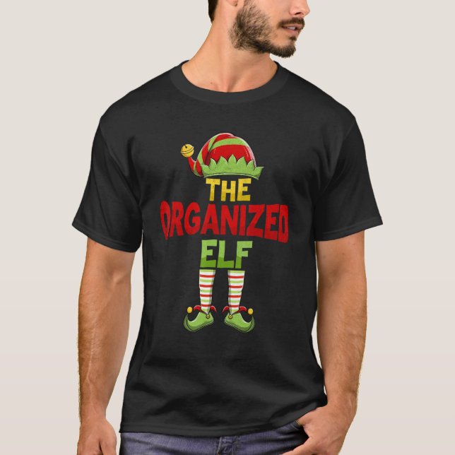 Camiseta Organized ELF Family Matching Group Christmas Paja (Frente)
