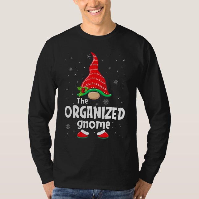 Camiseta Organized Gnome Matching Family Group Christmas Pa (Frente)