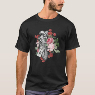 Camiseta Órgão Anatômico Do Coração E Flores Com Mahal