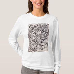 Camiseta Órgão de Preocupações T-Shirt de Longa Folga