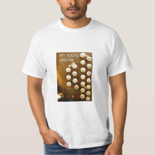 Camiseta órgão de tubulação