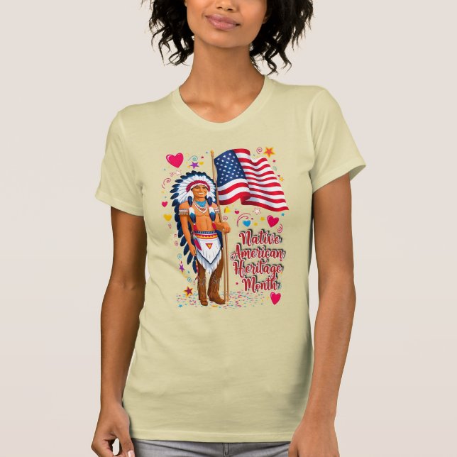 Camiseta Orgulho 1 do Patrimônio Nativo Americano (Frente)