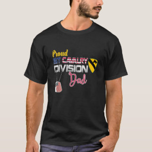 Camiseta Orgulho 1rua Divisão de Cavalaria Pai Bandeira Vet
