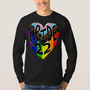 Camiseta Orgulho '22 Progresso Orgulho gay Rainbow Word Des