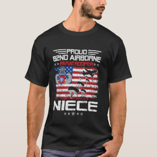 Camiseta Orgulho 82.o Navegação Div Paratrooper Niece Flag