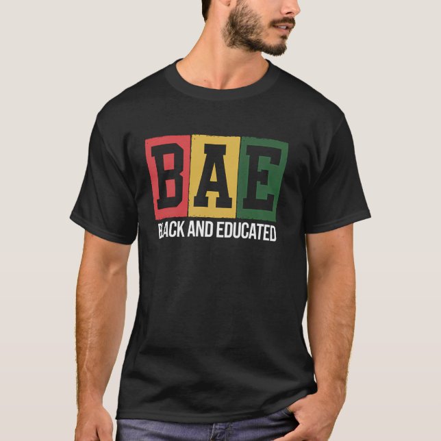 Camiseta Orgulho A do Mês da História Preta da BAE Preta e  (Frente)