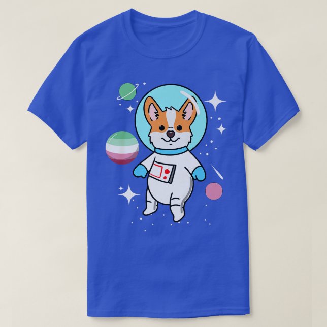 Camiseta Orgulho Abroseual do Espaço Corgi-619 (Frente do Design)