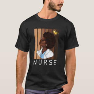 Camiseta Orgulho Africano Americano Enfermeira História Neg