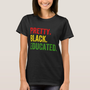Camiseta Orgulho Africano bonito de História Negra Educada