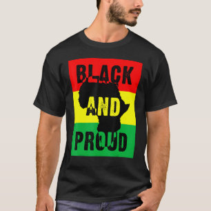 Camiseta Orgulho Africano do Mapa Negro E Orgulho Africano