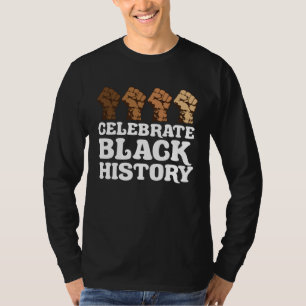 Camiseta Orgulho Afro-Americano Celebre o Mês da História N