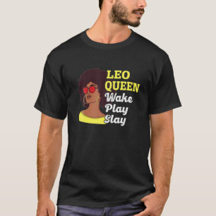Camiseta Orgulho Afro Leo Queen Acordar Slay Leo Sinal