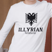 Orgulho albanês com o diafragma de bandeiras alban