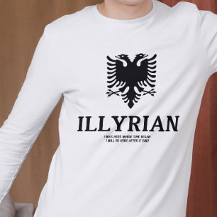 Camiseta Orgulho albanês com o diafragma de bandeiras alban