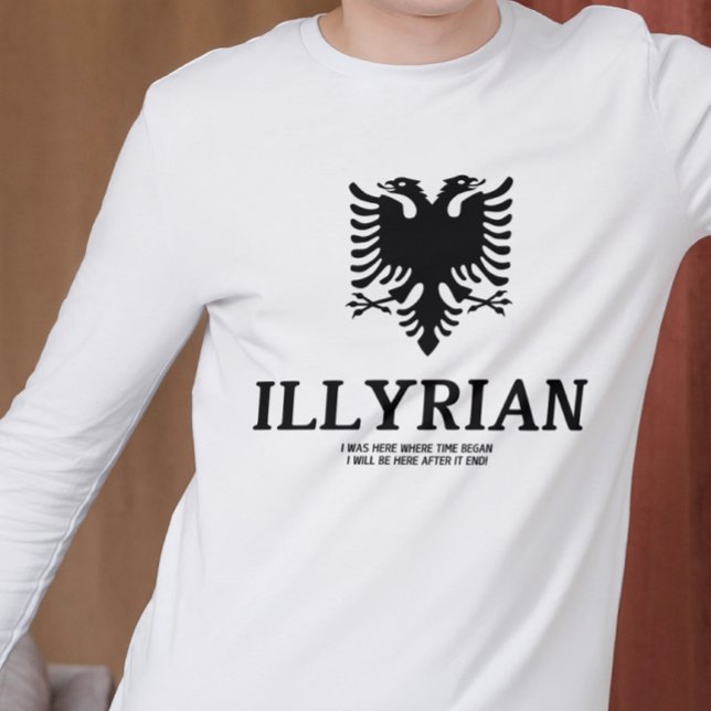 Camiseta Orgulho albanês com o diafragma de bandeiras alban (Criador carregado)