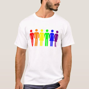 Camiseta Orgulho alegre do arco-íris GLBT da família