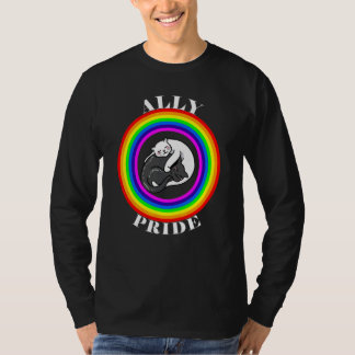 Camiseta Orgulho Aliado Igualdade LGBTQ Arco-íris Lésbica G