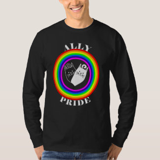 Camiseta Orgulho Aliado Igualdade LGBTQ Arco-íris Lésbica G