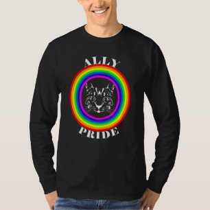 Camiseta Orgulho Aliado Igualdade LGBTQ Arco-íris Lésbica G